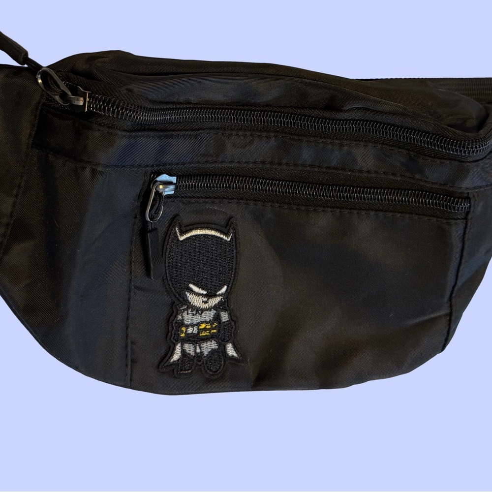 Batman Chibi Embroidered Black Belt Bag Fanny Pack DC Comics
